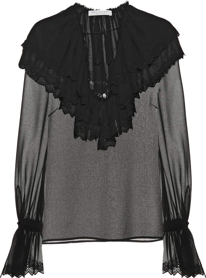 Philosophy Di Lorenzo Serafini Embroidered chiffon blouse