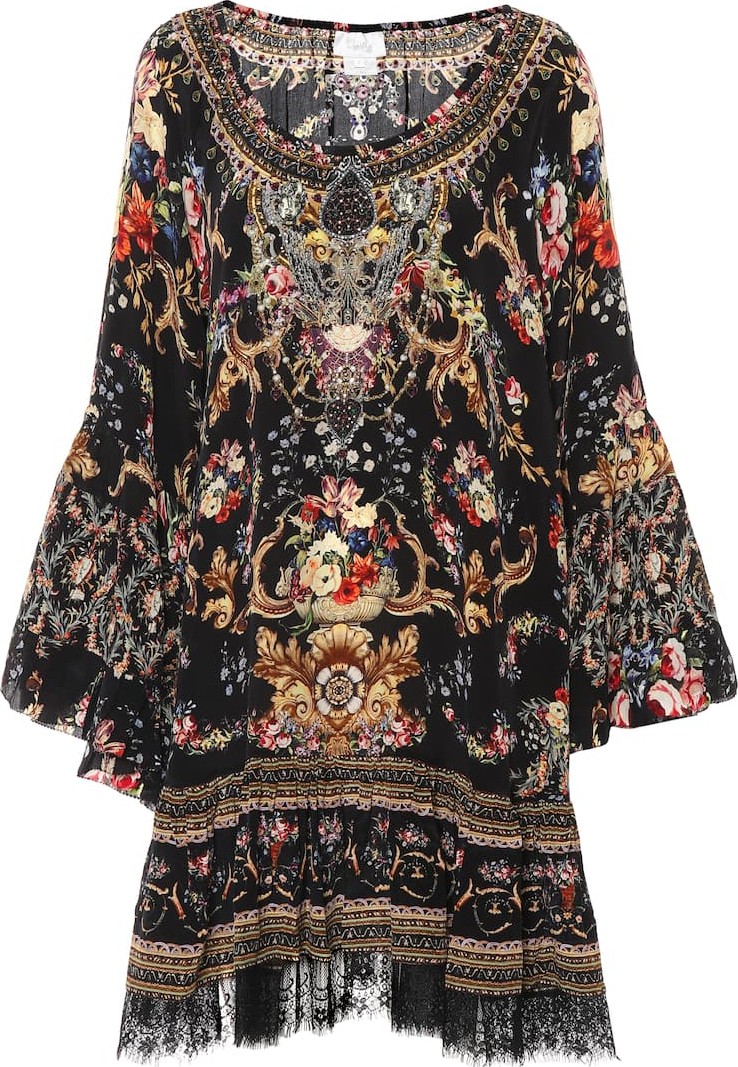 Camilla Embellished silk minidress