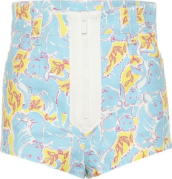 Miu Miu Printed stretch cotton shorts
