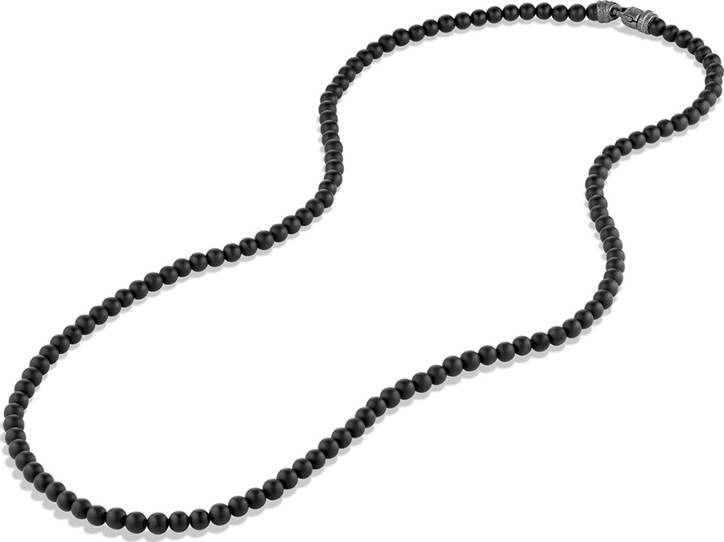 David Yurman Spiritual Bead Necklace with Black Onyx