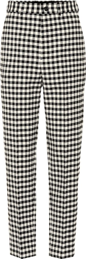 Balenciaga High-waisted checked pants