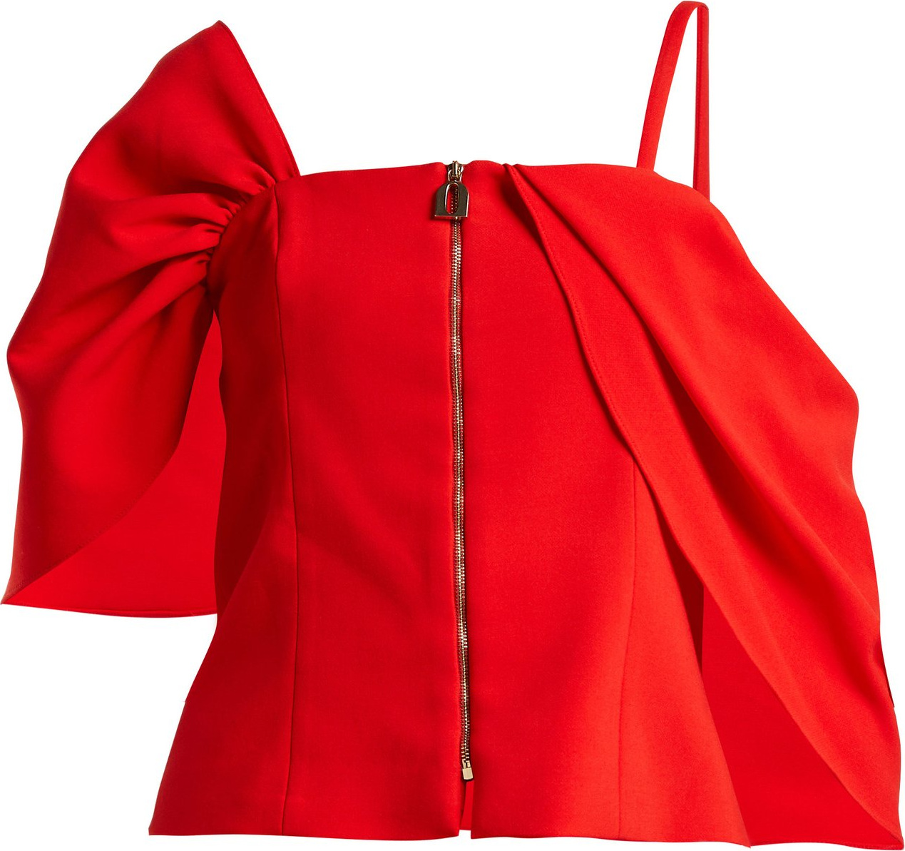 Osman Candide draped-sleeve top