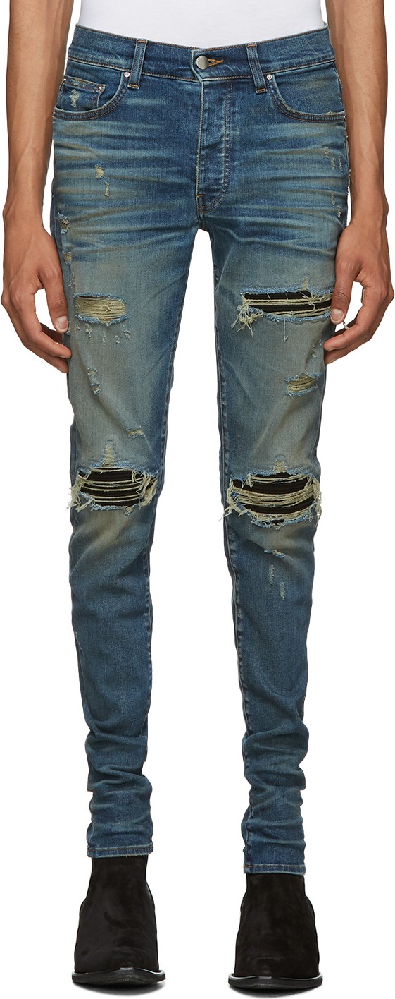 Amiri Indigo & Black MX1 Jeans