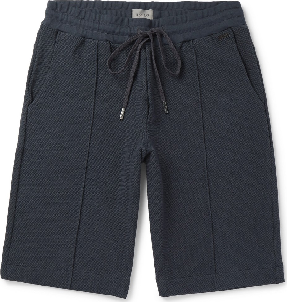 Hanro Bruno Stretch Cotton-Blend Piqué Drawstring Shorts