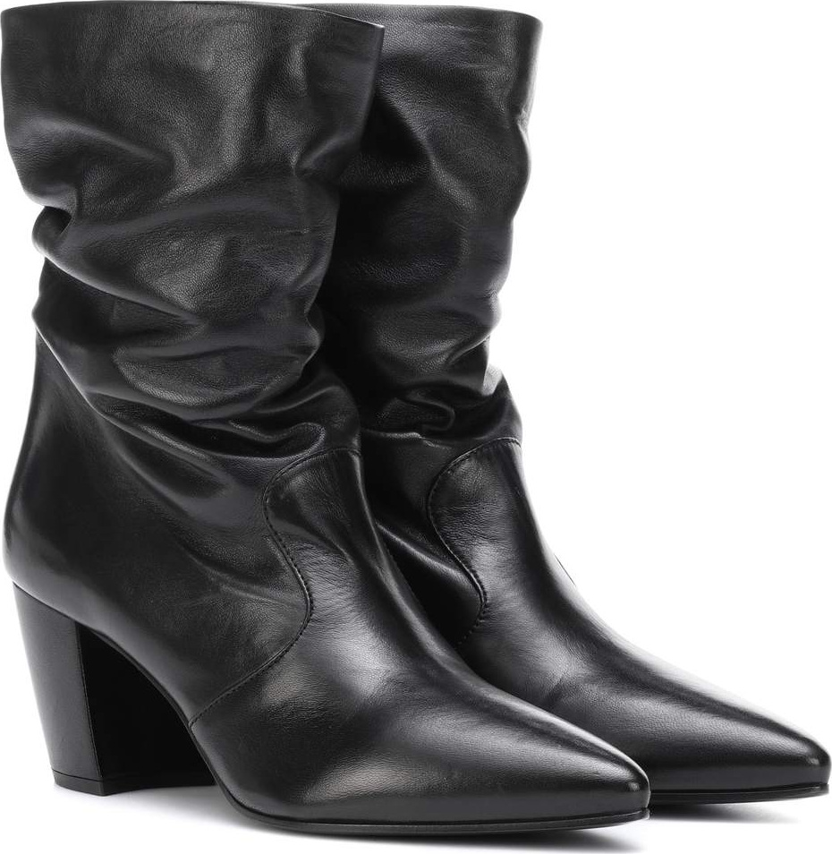 Prada Slouched leather ankle boots