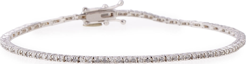 Bessa 18K White Gold Diamond Line Bracelet