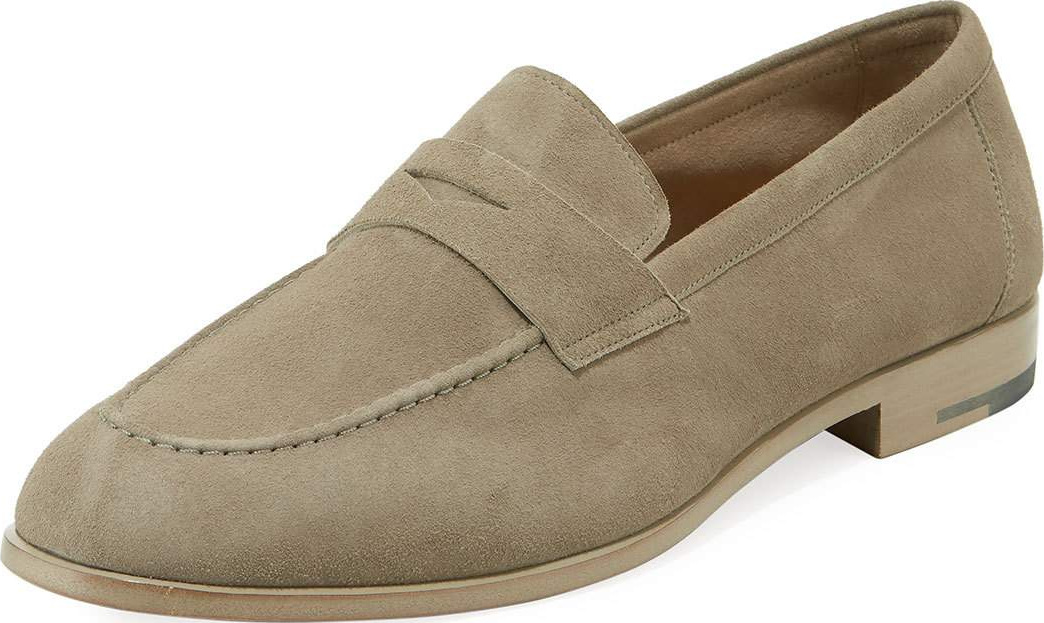 Giorgio Armani Men's Goat Suede Penny Loafer