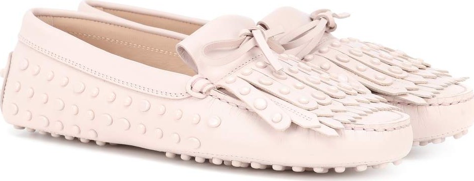Tod's Gommino leather fringe loafers
