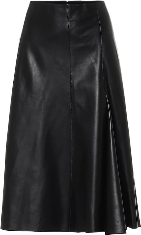 Joseph High-rise leather skirt