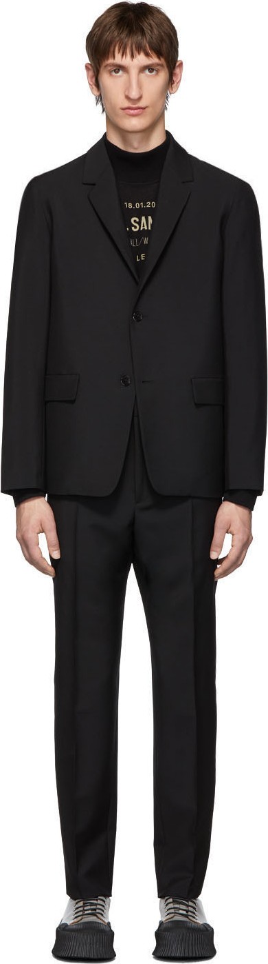 Jil Sander Black Wool & Mohair Essential Suit