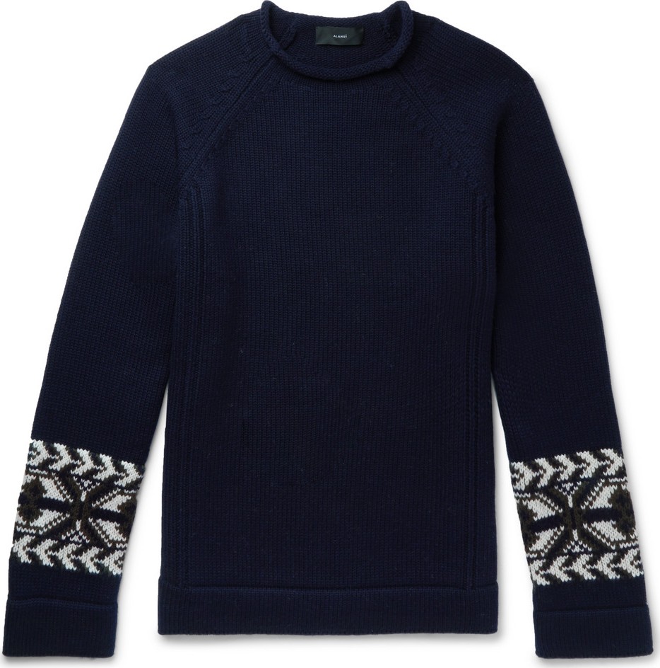 Alanui Cashmere And Wool-Blend Jacquard Sweater
