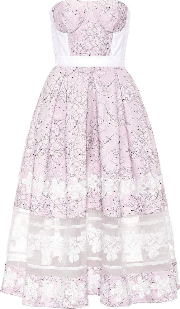 Huishan Zhang Wool and silk lace dress