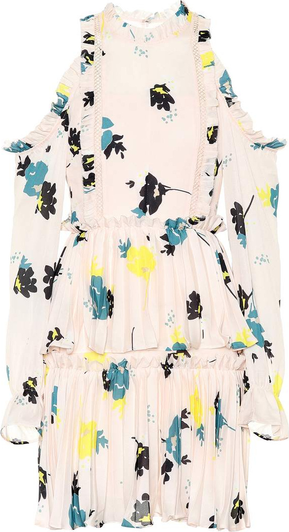 Self Portrait Floral crêpe minidress