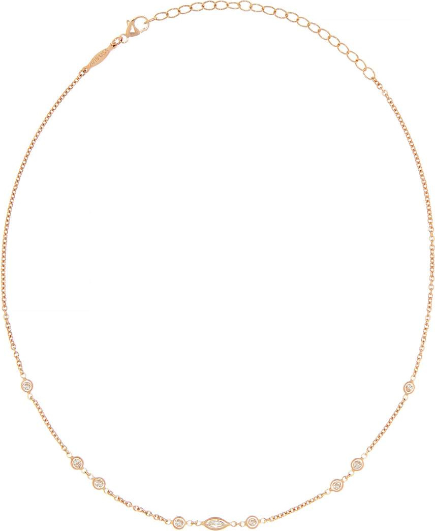 Jacquie Aiche Marquise 14kt rose gold and diamond necklace