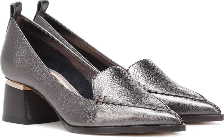 Nicholas Kirkwood Leather block heel loafers