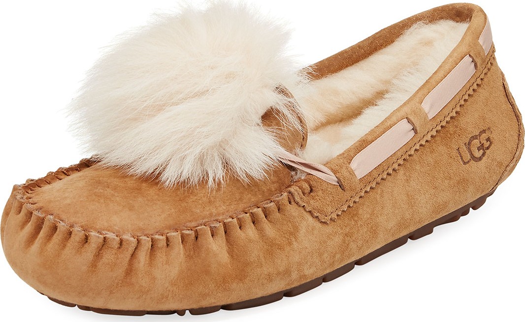 UGG Dakota Pompom Woven Moccasin