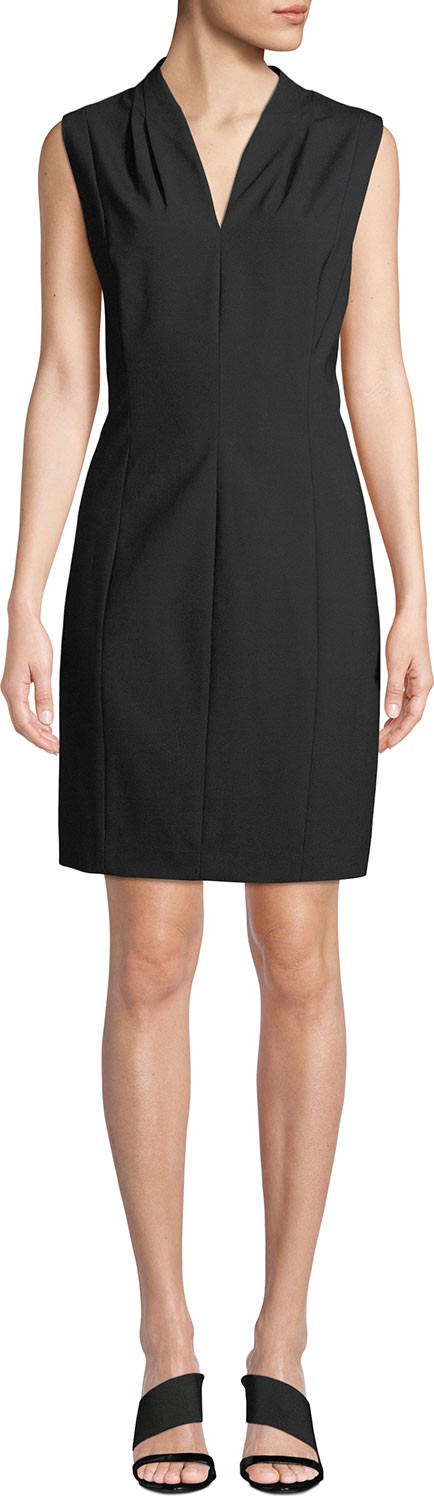 Elie Tahari Annabel Sleeveless V-Neck Shift Dress