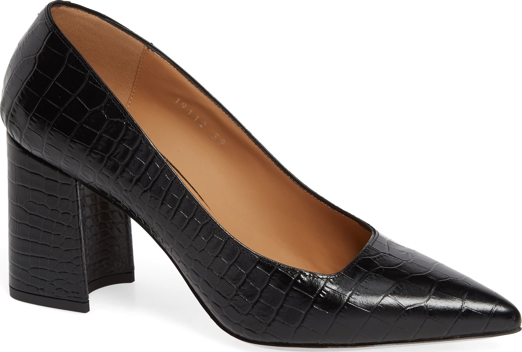 Dries Van Noten Croc Embossed Pointy Toe Pump