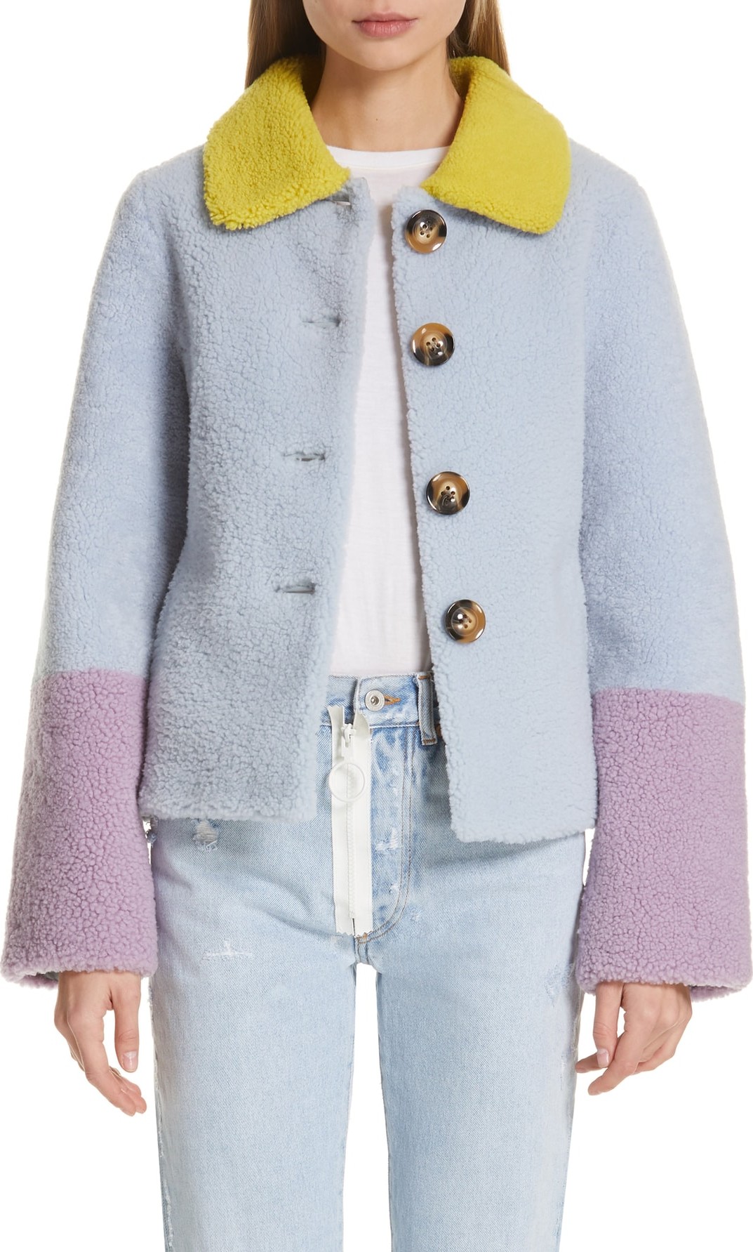 Saks Potts Lucia Genuine Shearling Jacket