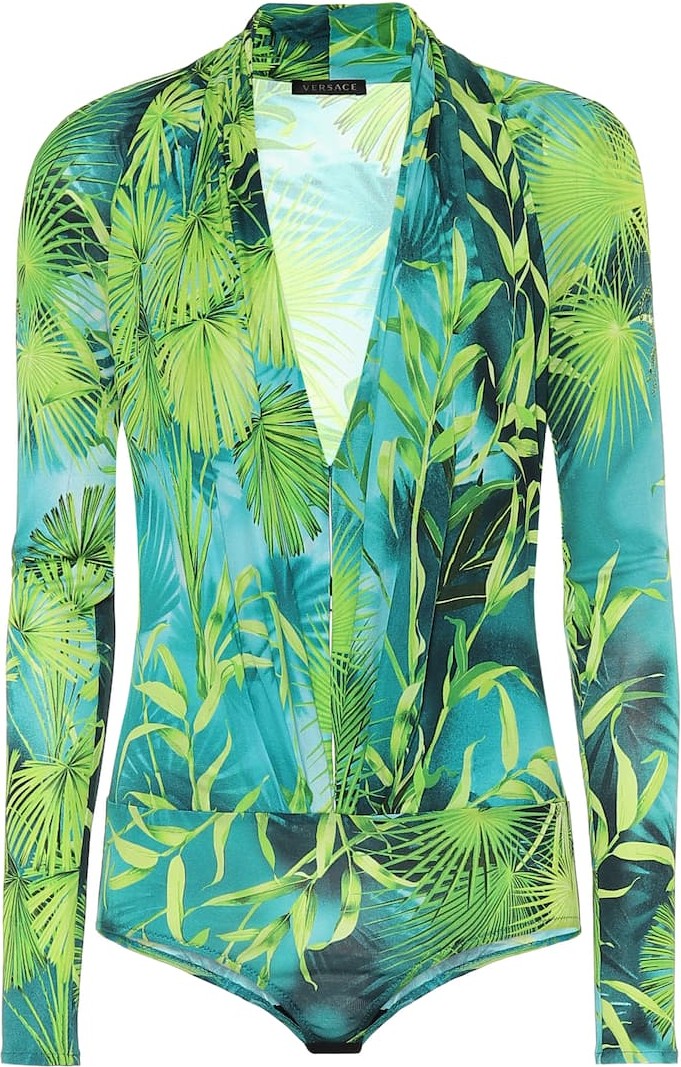 Versace Jungle-print bodysuit