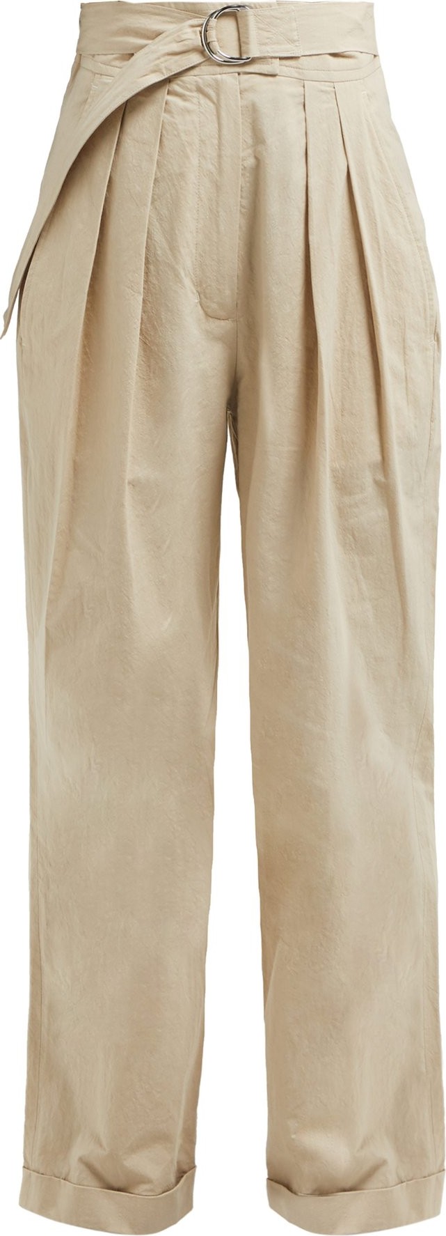Masscob Nasua high-rise pleated cotton trousers