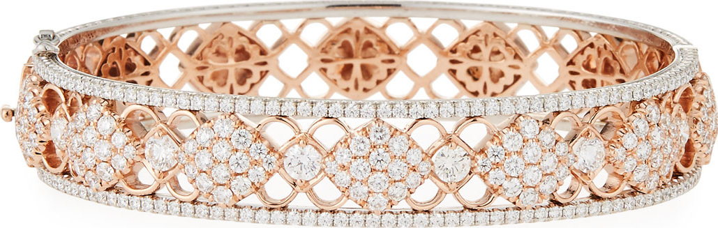 Jack Kelege & Company Filigree Diamond Bangle Bracelet