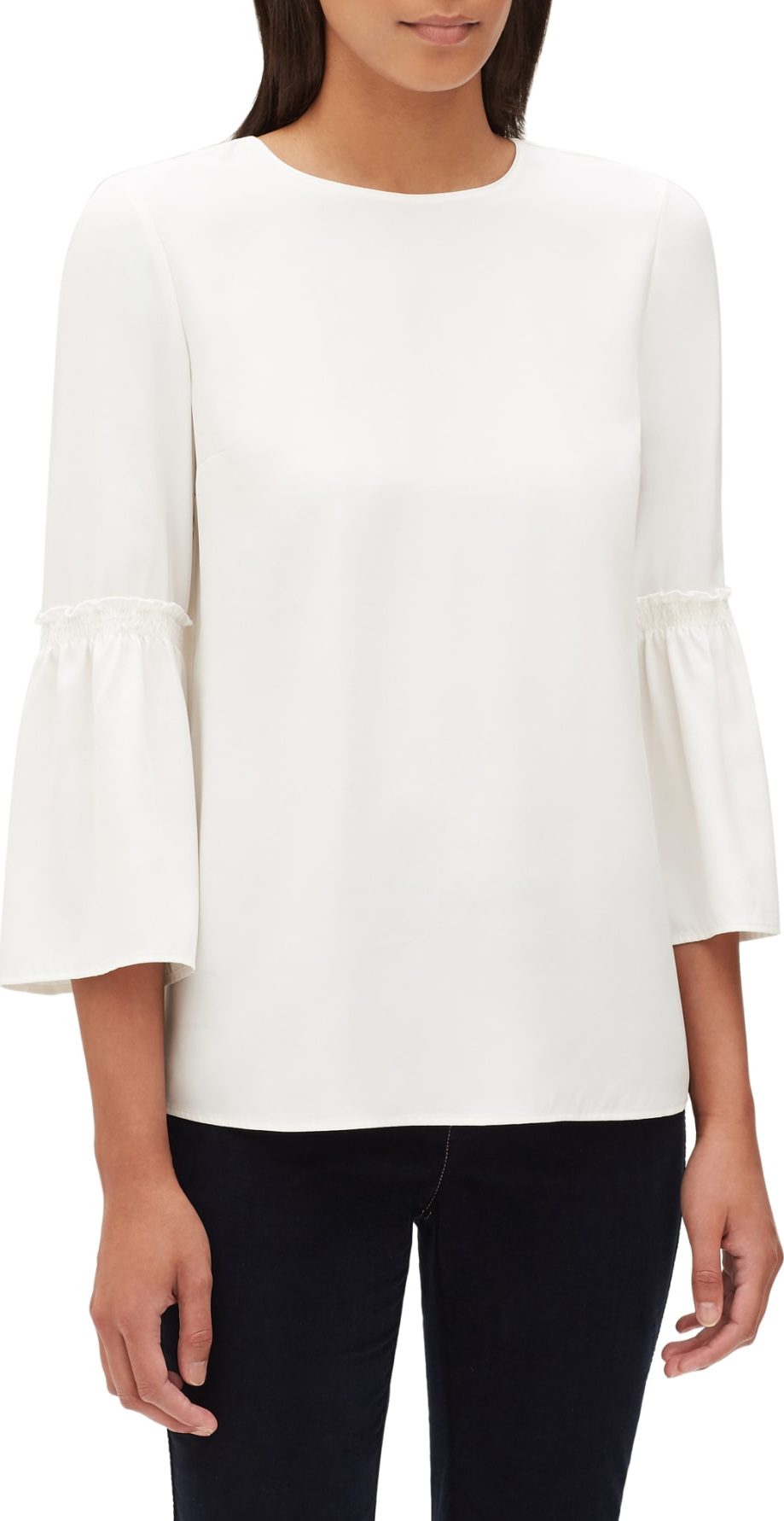 Lafayette 148 New York Roslin Matte Silk Blouse