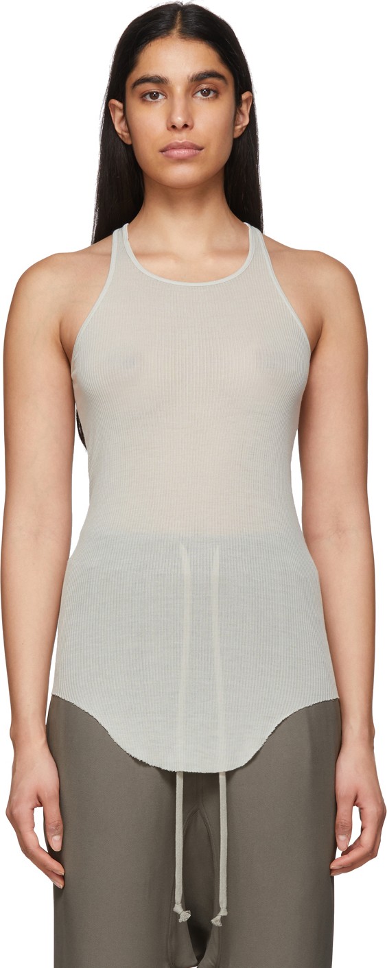 Rick Owens Off-White Basic Rib Tank Top