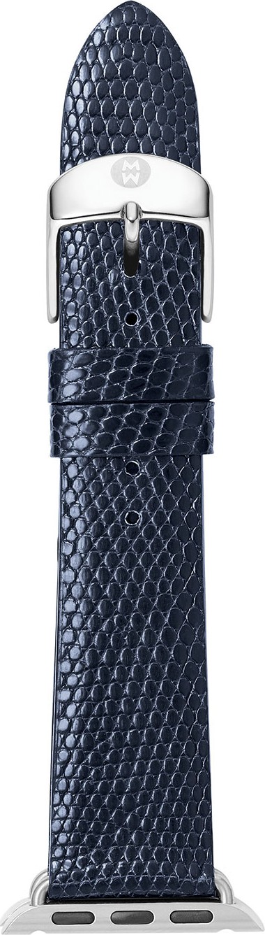 MICHELE 38mm Lizard Strap for Apple Watch, Navy