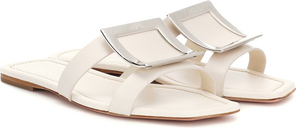 Roger Vivier Biki Viv' leather slides