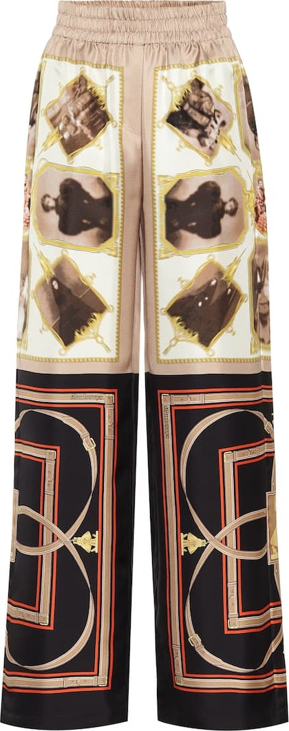 Burberry London England Printed silk pants
