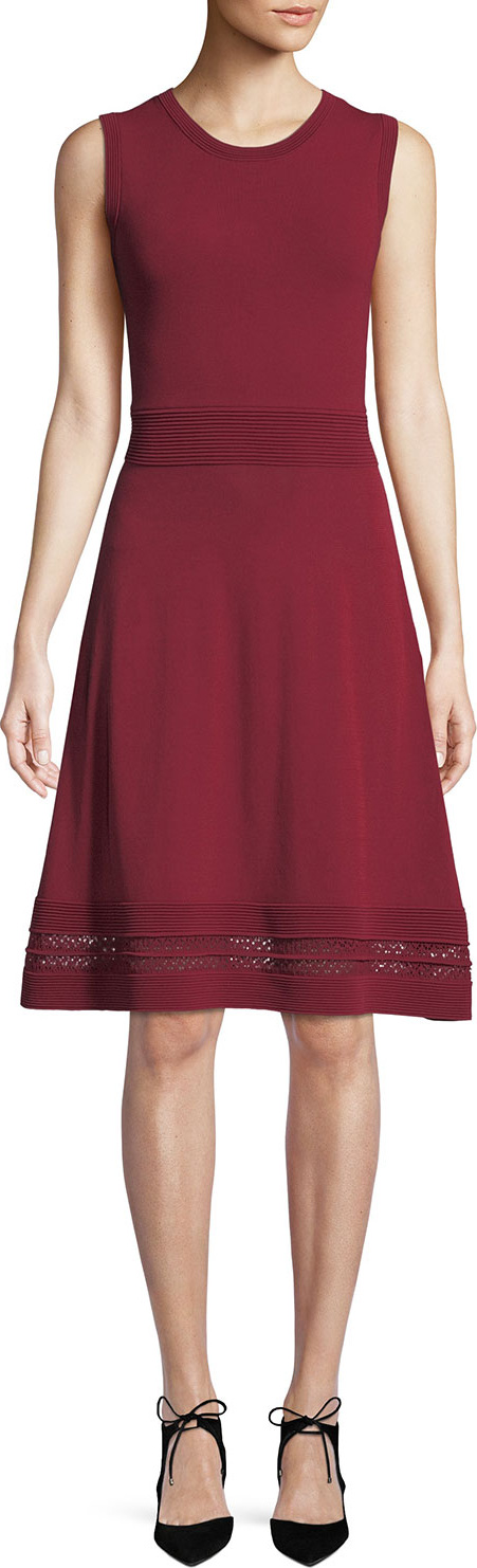 MICHAEL MICHAEL KORS Ottoman Texture A-Line Dress
