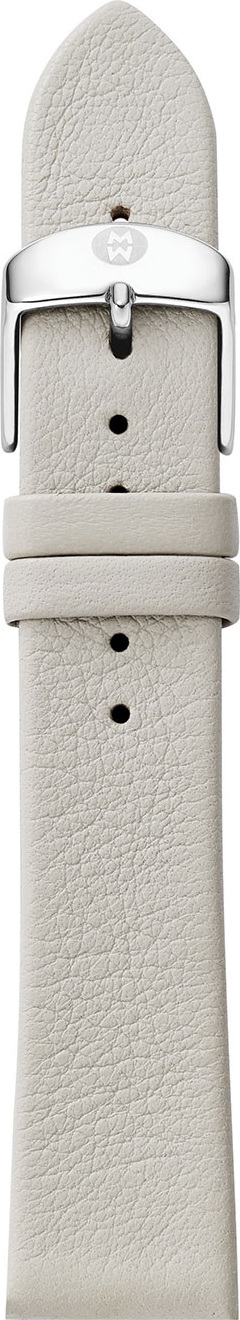 MICHELE 16mm Leather Watch Strap, Light Gray