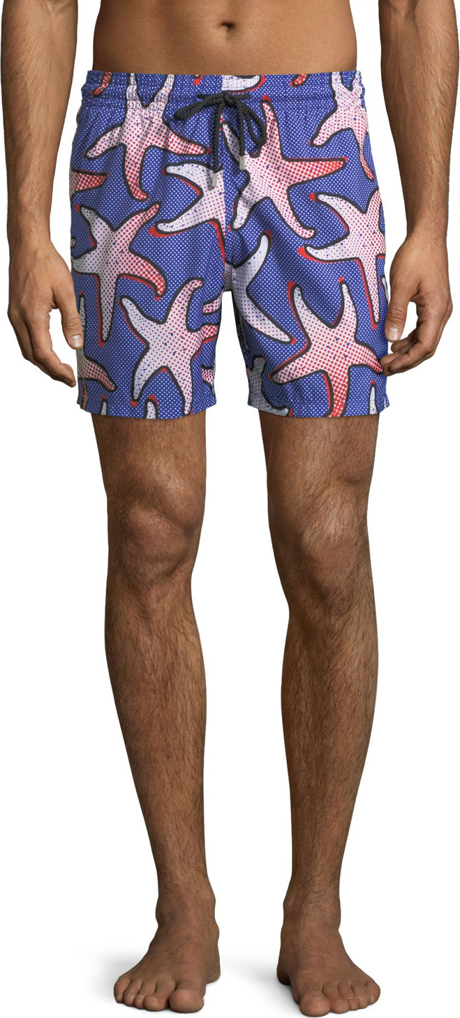 Vilebrequin Men's Starfish Art Swim Trunks