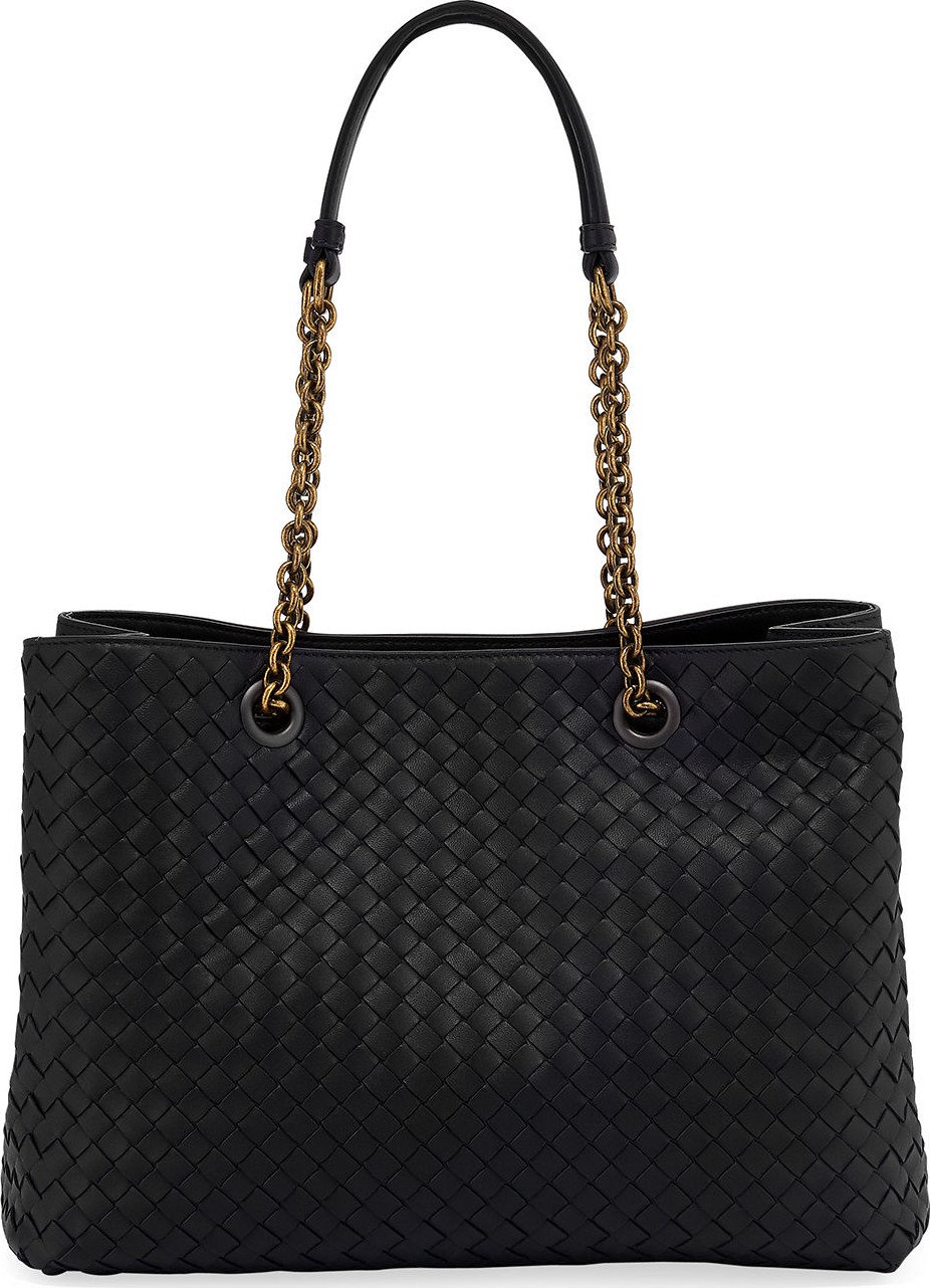 Bottega Veneta Intrecciato Medium Double-Chain Tote Bag