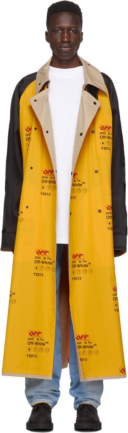 Off White Yellow Industrial Trench Coat