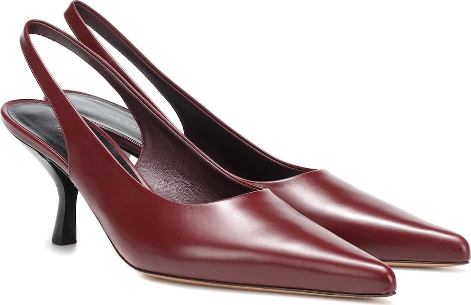 THE ROW Bourgeoise leather slingback pumps