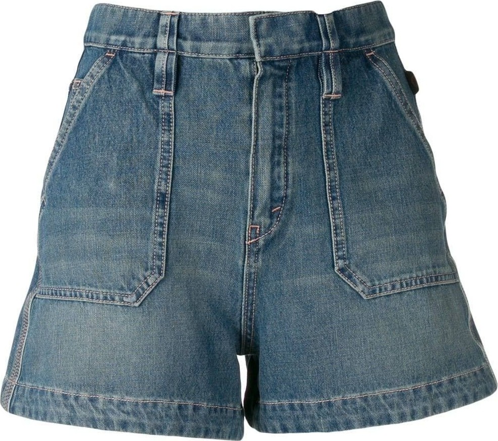 Chloe A-line denim mini shorts