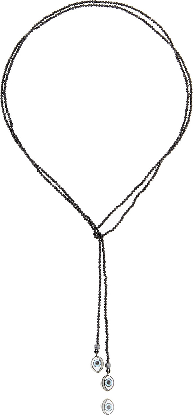MCL by Matthew Campbell Laurenza Black Spinel & Hematite Open Eye Necklace