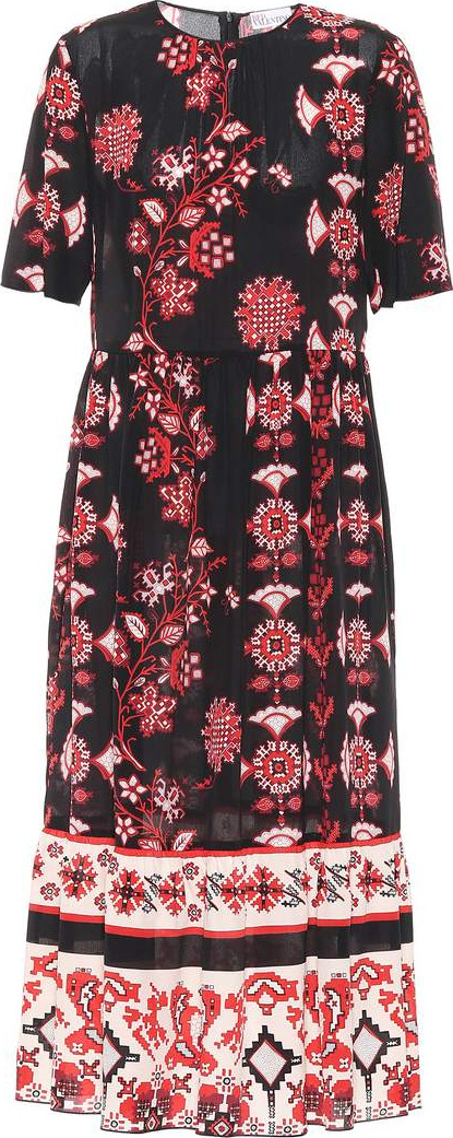 RED Valentino Printed silk dress