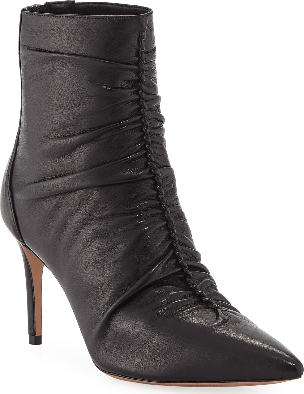 Alexandre Birman Suzana Ruched Leather Booties