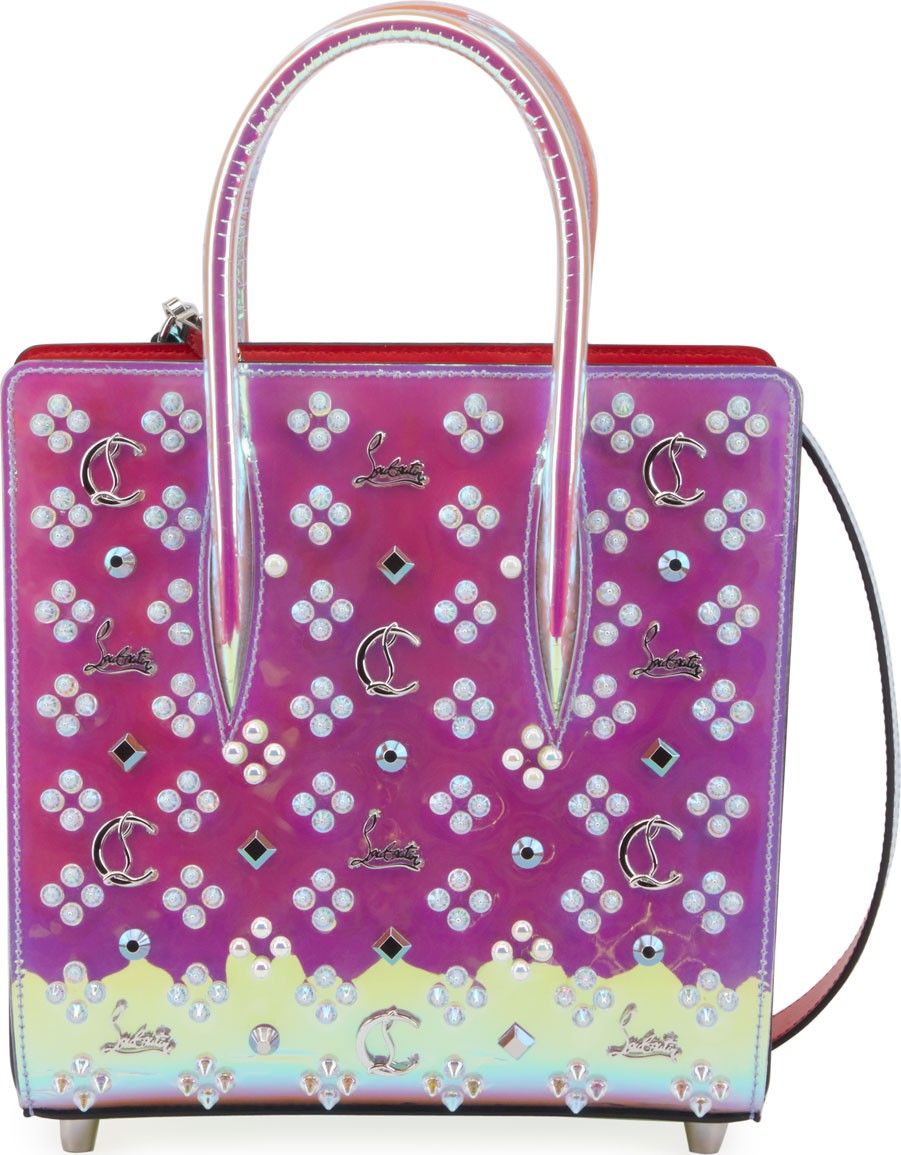 Christian Louboutin Paloma Small Iridescent PVC Tote Bag