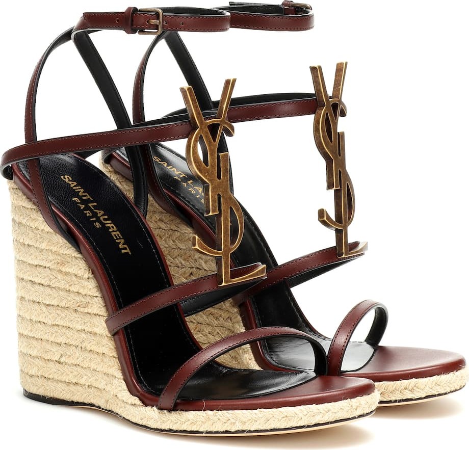 Saint Laurent Cassandra leather espadrilles