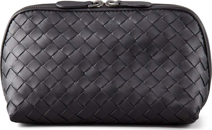 Bottega Veneta Woven Leather Medium Cosmetics Case