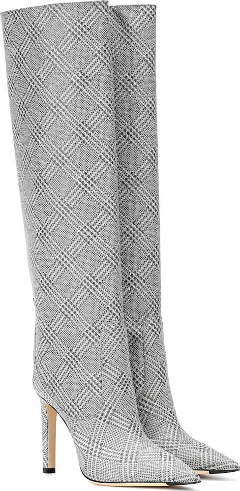 Jimmy Choo Mavis 100 glitter knee-high boots