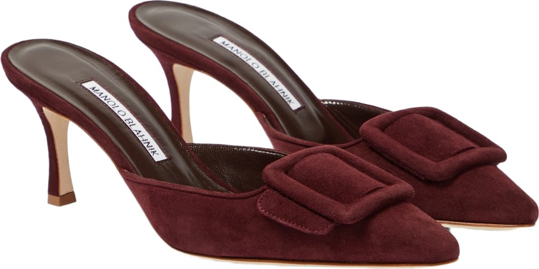 Manolo Blahnik - Maysale 70 suede mules