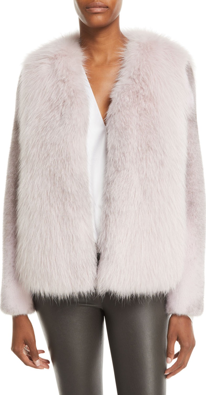 Gorski Fox-Fur Jacket w/ Mink-Fur Sleeves