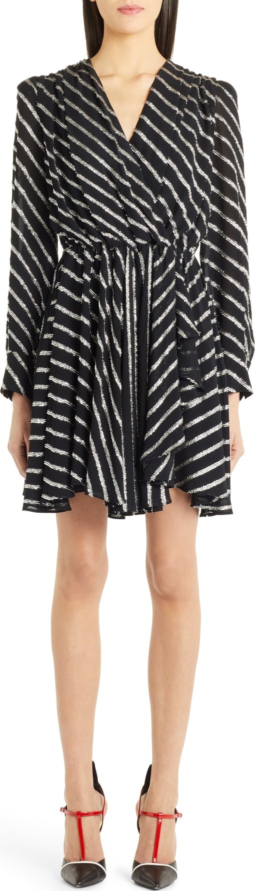 MSGM Metallic Stripe Dress