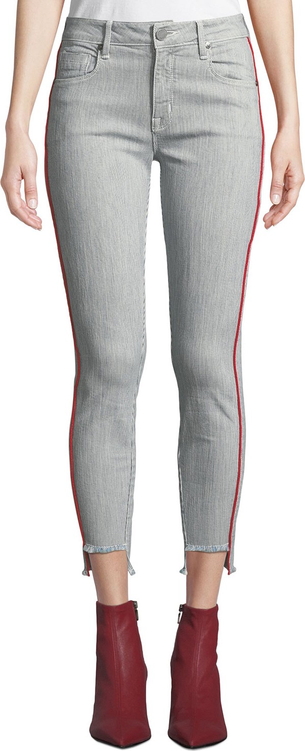 Parker Smith Twisted Seam Skinny Step-Hem Mid-Rise Jeans