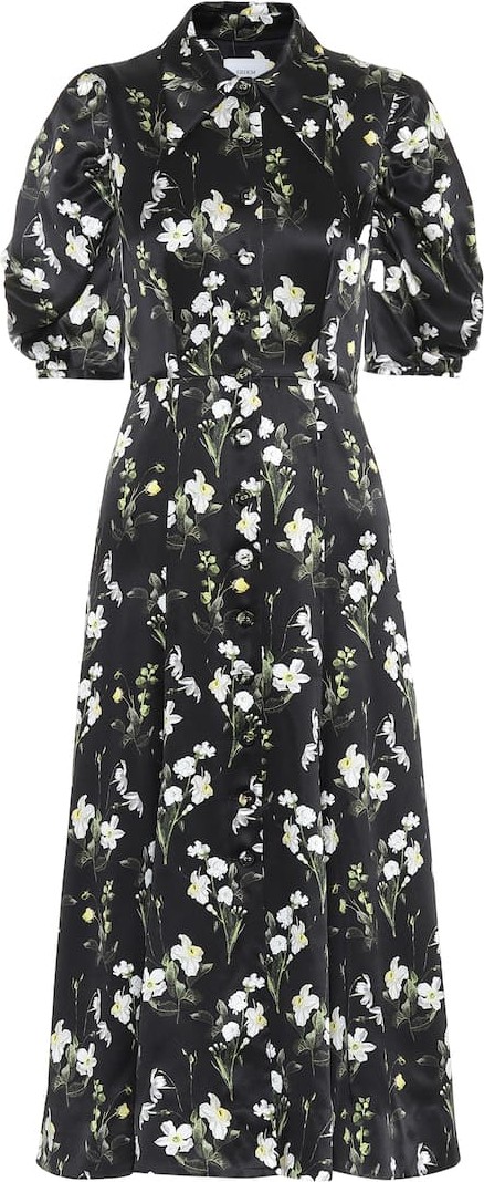 Erdem Gisella floral silk midi dress